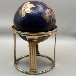 Floral Globe on brass Stand